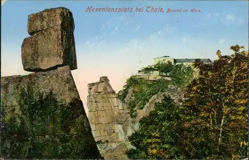 Ansichtskarte Thale (Harz) Hexentanzplatz 1914