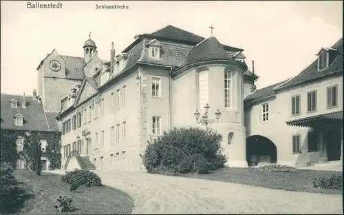 Ansichtskarte Ballenstedt (Harz) Schlosskirche 1918