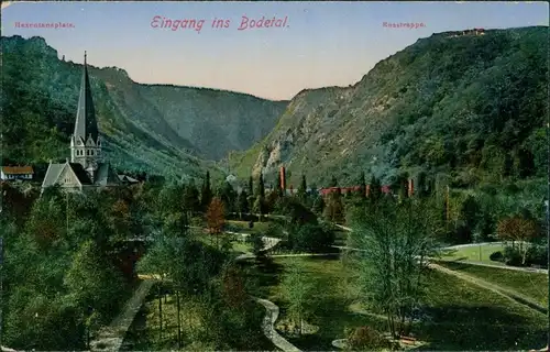 Ansichtskarte Neuwerk (Bodetal)-Rübeland Panorama-Ansicht 1910