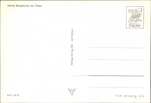 Ansichtskarte Thale (Harz) Harzer Bergtheater 1970