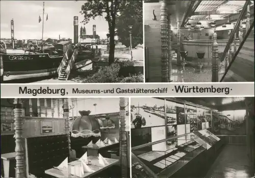 Ansichtskarte Magdeburg Museums- und Gaststättenschiff SD "Württemberg" 1982