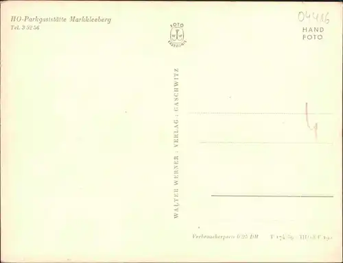 Ansichtskarte Markkleeberg HO-Parkgaststätte 1959