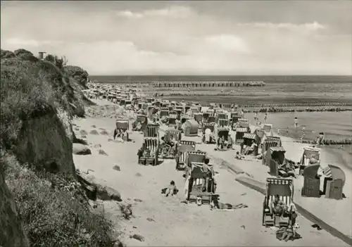 Ansichtskarte Kühlungsborn Strand mit Strandkörben 1966