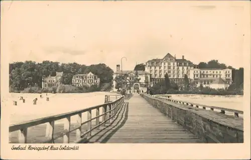 Heringsdorf Usedom FDGB-Erholungsheim "Solidarität", Seebrücke 1955