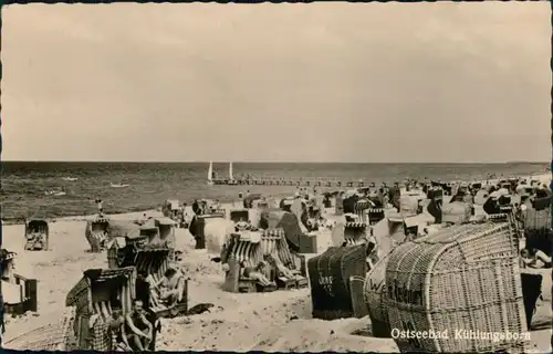 Ansichtskarte Kühlungsborn Strand mit Strandkörben 1957