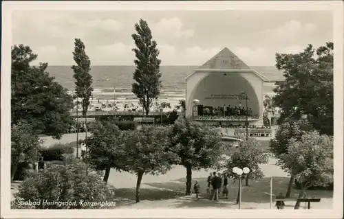 Ansichtskarte Heringsdorf Usedom Konzertplatz 1954