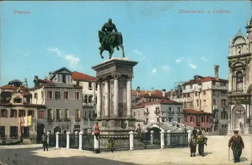 Cartoline Venedig Venezia Monumento a Colleoni 1918