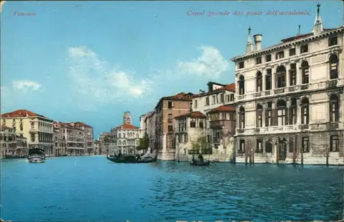 Cartoline Venedig Venezia Canal Grande dal ponte dell'accademia 1918