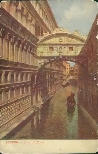 Venedig Venezia Ponte dei Sospiri/Künstlerkarte: Brücke Sospiri 1926