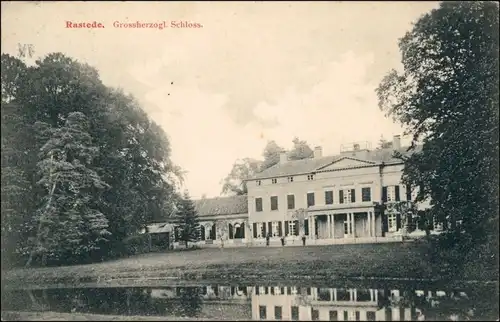 Ansichtskarte Rastede Partie am Großherzoglichen Schloß 1908 