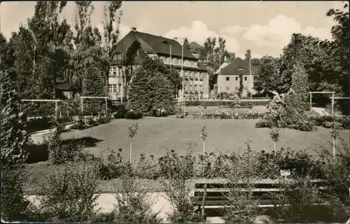 Ansichtskarte Jonsdorf Gemeindeamt mit Kuranlage 1957