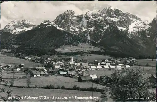 Ansichtskarte Abtenau Blick auf den Ort mit Tennengebirge 1962