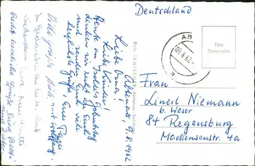 Ansichtskarte Abtenau Blick auf den Ort mit Tennengebirge 1962