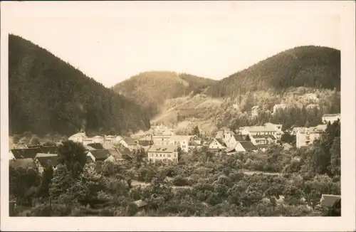 Ansichtskarte Friedrichroda Blick auf den Ort 1953