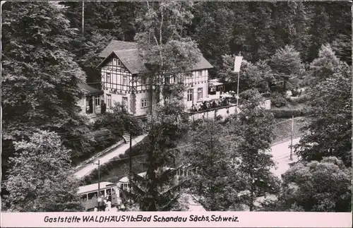 Ansichtskarte Bad Schandau Gaststätte Waldhäus'l 1963