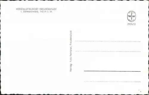 Ansichtskarte Freudenstadt Blick auf den Ort im Winter 1960