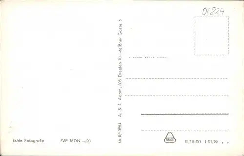 Ansichtskarte Rathen Luftbild - Elbbogen 1966