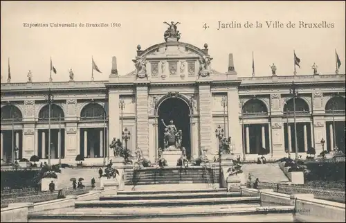 Postkaart Brüssel Bruxelles Jardin de la Ville - Expo 1910 