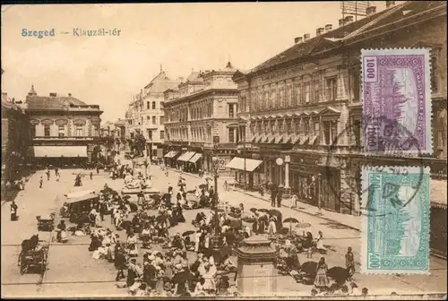 Postcard Szegedin Segedin | Seghedin | Сегедин Klauzal ter 1924 