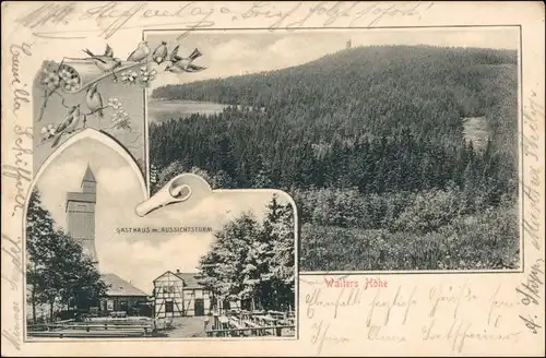 Ansichtskarte Geyer 2 Bild: Walters Höhe - Restaurant 1906 