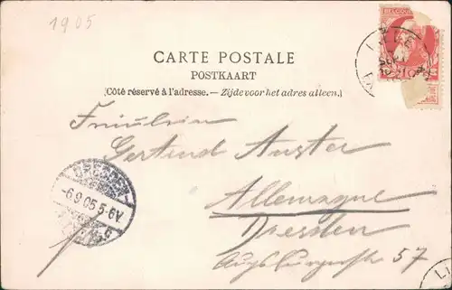 Postkaart Lüttich Luik / wallonisch: Lîdje La Passerelle 1905 