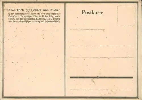 Ansichtskarte  ABC Trieb - Werbekarte Bäcker 1929 