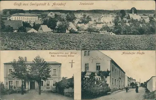 Seeligstadt Großharthau Stadt, Restauration zur Börse, Arnsdorf  Straße 1918