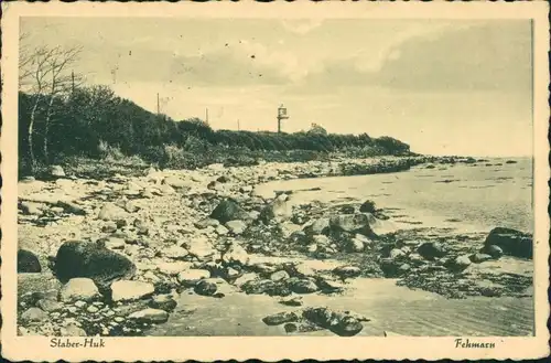 Ansichtskarte Fehmarn (Insel) Strandpartie - Straße Staber Huk 1930 