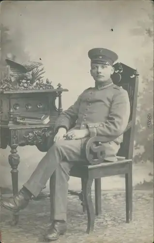 Postcard Langfuhr-Danzig Gdańsk/Gduńsk Soldat in der Villa 1916 