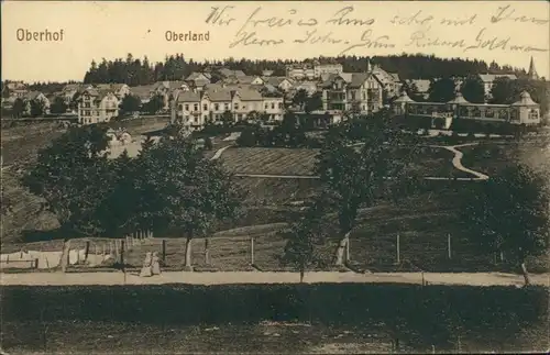 Ansichtskarte Oberhof (Thüringen) Blick auf das Oberland 1919 