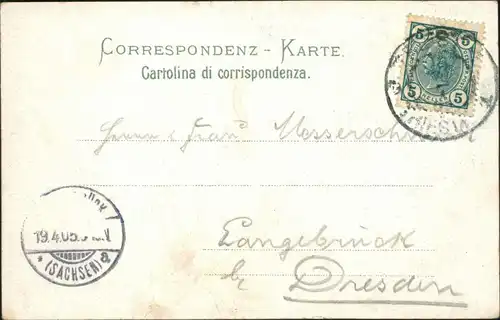 Cartoline Triest Trieste Hafen - Molo S. Carlo 1905 