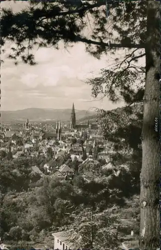 Ansichtskarte Freiburg im Breisgau Blick auf die Stadt 1954