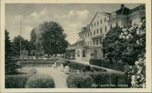 Ansichtskarte Bad Lausick Lausigk Kurhotel mit Parkanlagen 1963