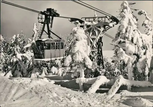 Ansichtskarte Oberwiesenthal Fichtelberg-Schwebebahn / Seilbahn 1967