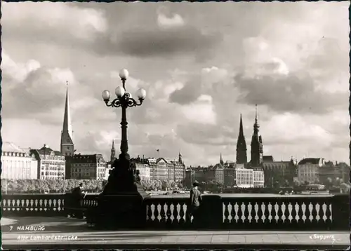 Ansichtskarte St. Pauli-Hamburg Landungsbrücke 1949