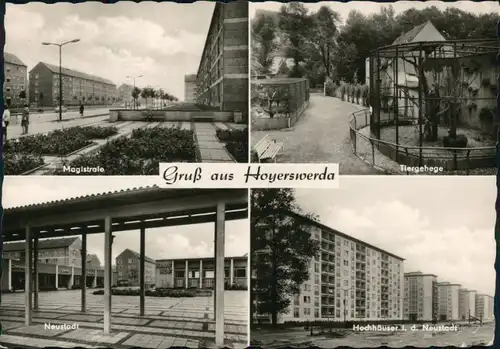 Hoyerswerda Wojerecy Magistrale, Tiergehege, Neustadt, Hochhäuser 1964