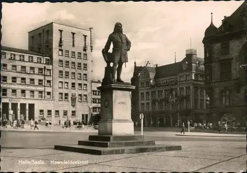 Ansichtskarte Halle (Saale) Händel-Denkmal 1967