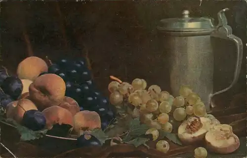 Ansichtskarte  Künstlerkarte: Gemälde v. Herm. Boll "Stillleben" 1914