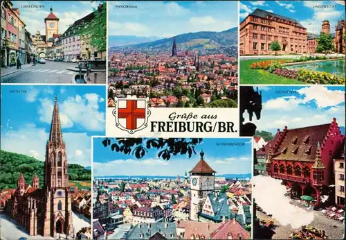 Freiburg im Breisgau Oberlinden Universität, Münster, Schwabentor 1979