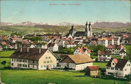 Ansichtskarte Kempten (Allgäu) Bauernhof - Stadt 1907 