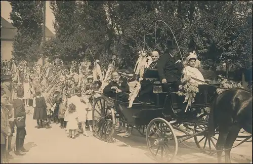 Ansichtskarte Bruchsal Festumzug - Kutsche, Kinder 1922 