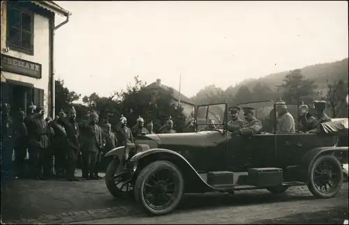  Soldaten Abfahrt des Kaisers und Kronprinzen - WK1 Privatfoto 1915 Privatfoto 