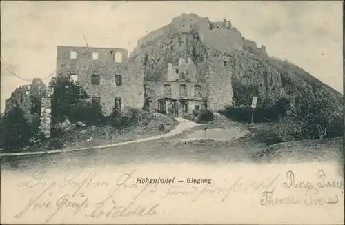 Ansichtskarte Singen (Hohentwiel) Weg und Eingang - Hohentwiel 1904 