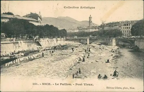 CPA Nizza Nice Le Paillon Pont Vieux 1904 