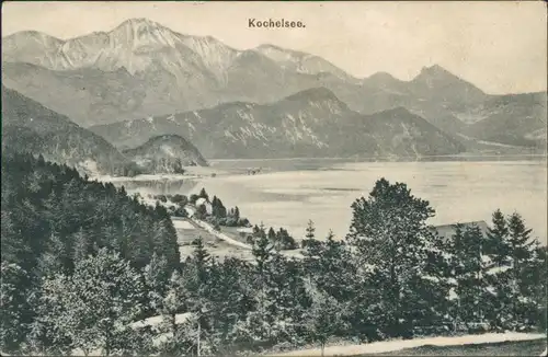 Ansichtskarte Kochel am See Blick auf den Kochelsee 1908 