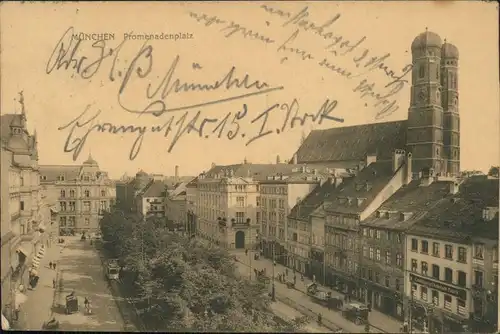 Ansichtskarte München Partie am Promenadenplatz 1907 