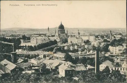 Ansichtskarte Potsdam vom Brauhausberg 1910 