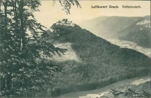 Ansichtskarte Bad Urach Blick ins Umland 1913 