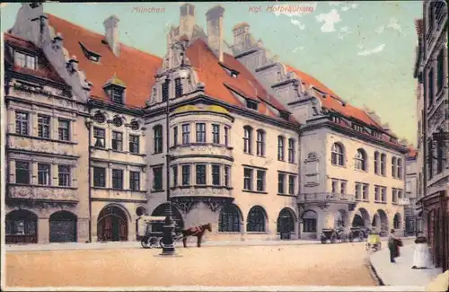 Ansichtskarte München Kgl. Hofbräuhaus 1908