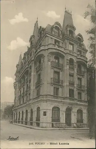 CPA Vichy Partie am Hotel Lutetia 1922 